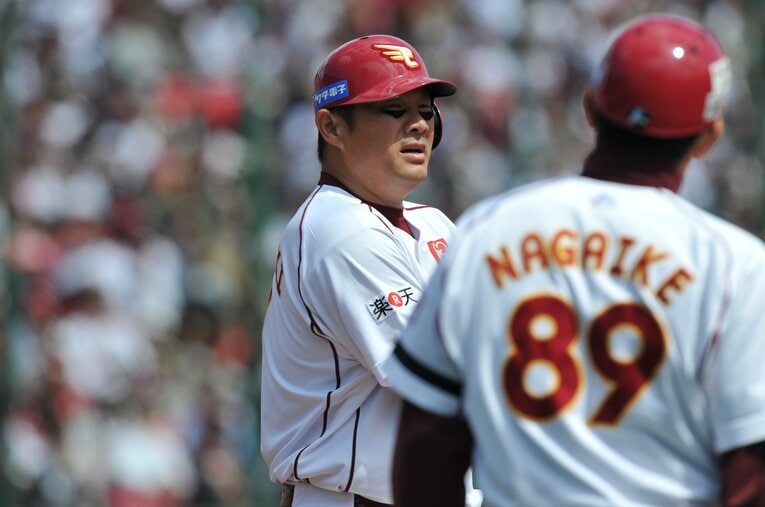 楽天時代の山崎　©Hideki Sugiyama