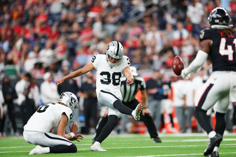 プレシーズンも含め日本人選手初のNFL得点を記録した松澤のTFP　©Naoki Kitagawa