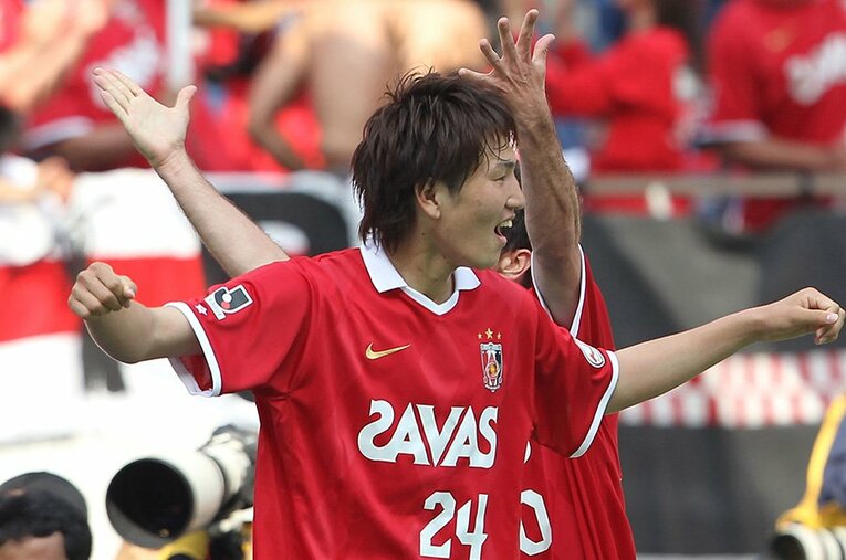 下部組織時代から浦和のエース候補として期待を背負った原口 ／ photograph by Getty Images