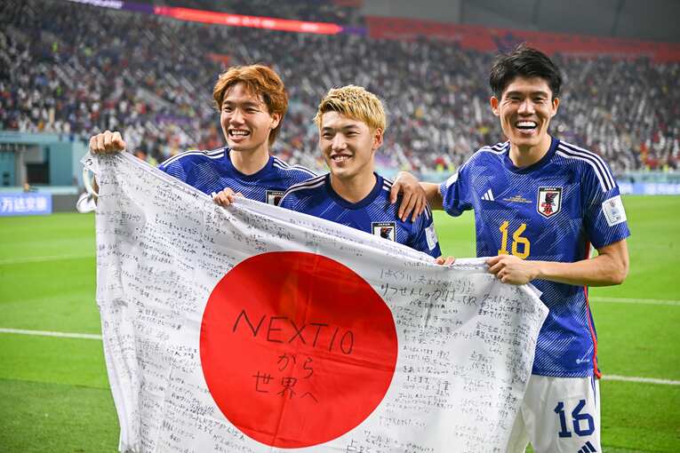 スペイン戦終了後　©Takuya Kaneko／JMPA