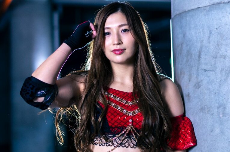 女優によるプロレス団体アクトレスガールズの青野未来。 ／ photograph by Takuya Sugiyama