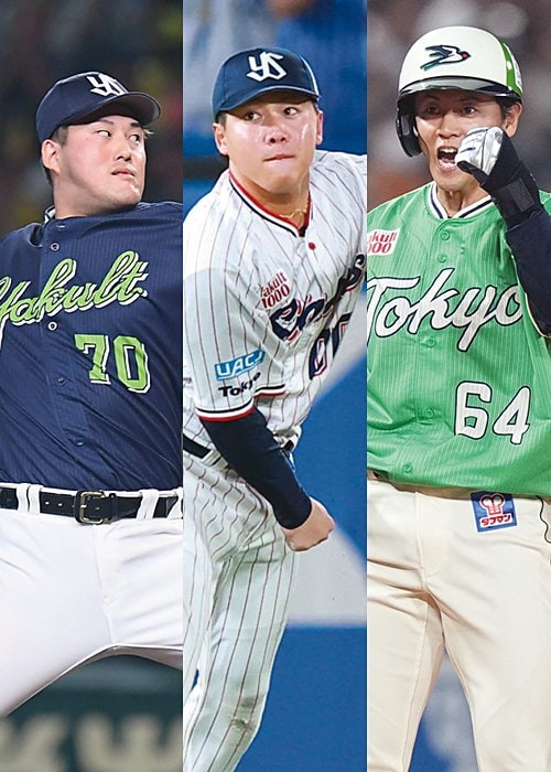 （左）70 廣澤優　Yu Hirosawa ／（中）00 赤羽由紘　Yoshihiro Akahane ／（右）64 岩田幸宏　Yukihiro Iwata