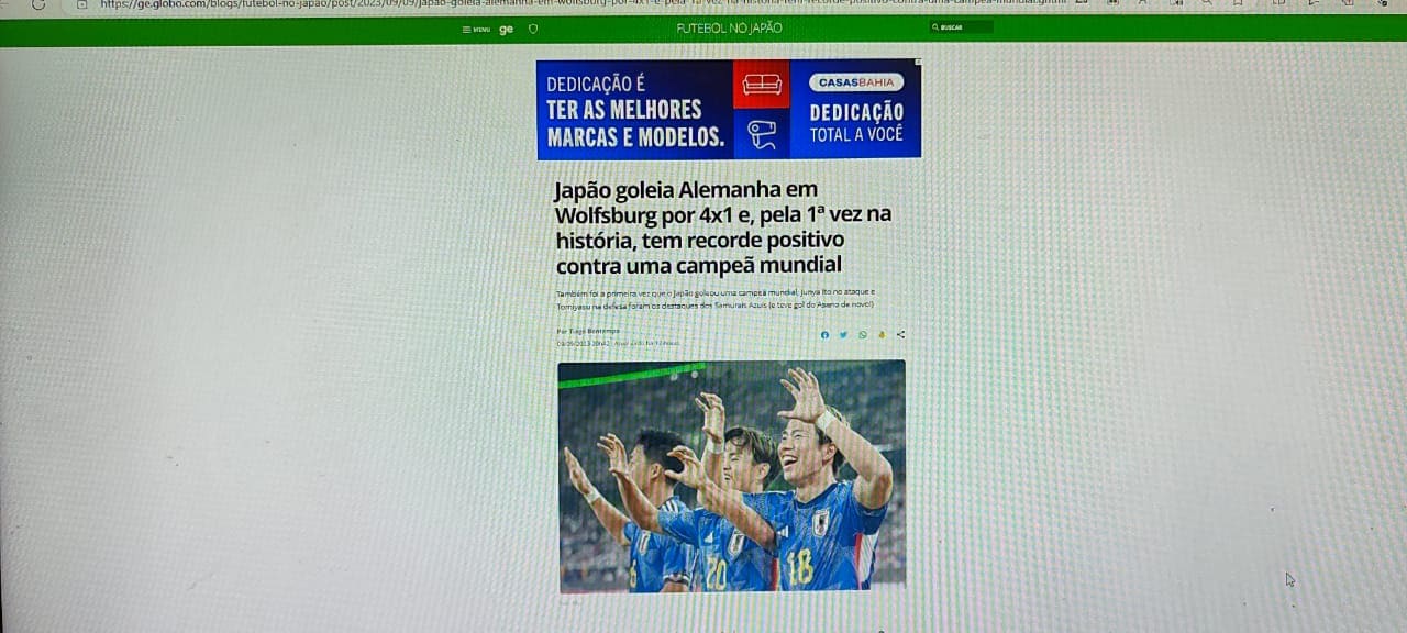 「日本代表がヴォルフスブルクでドイツ代表を4－1で倒し、史上初めて世界王者に対して対戦成績で上回った」（グローボ・エスポルチ）