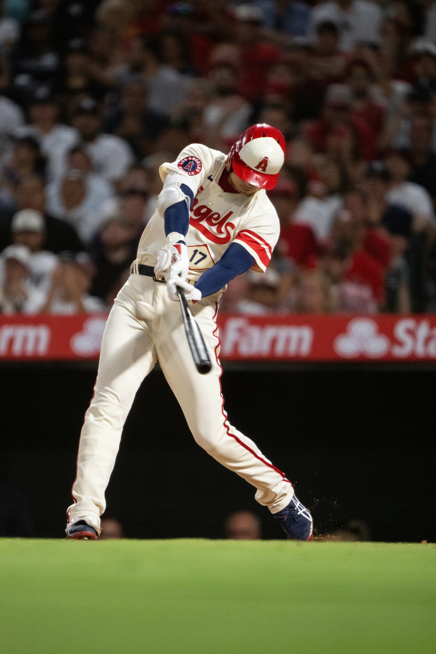 豪快なホームランをメジャーの舞台で放つ大谷 ©Nanae Suzuki