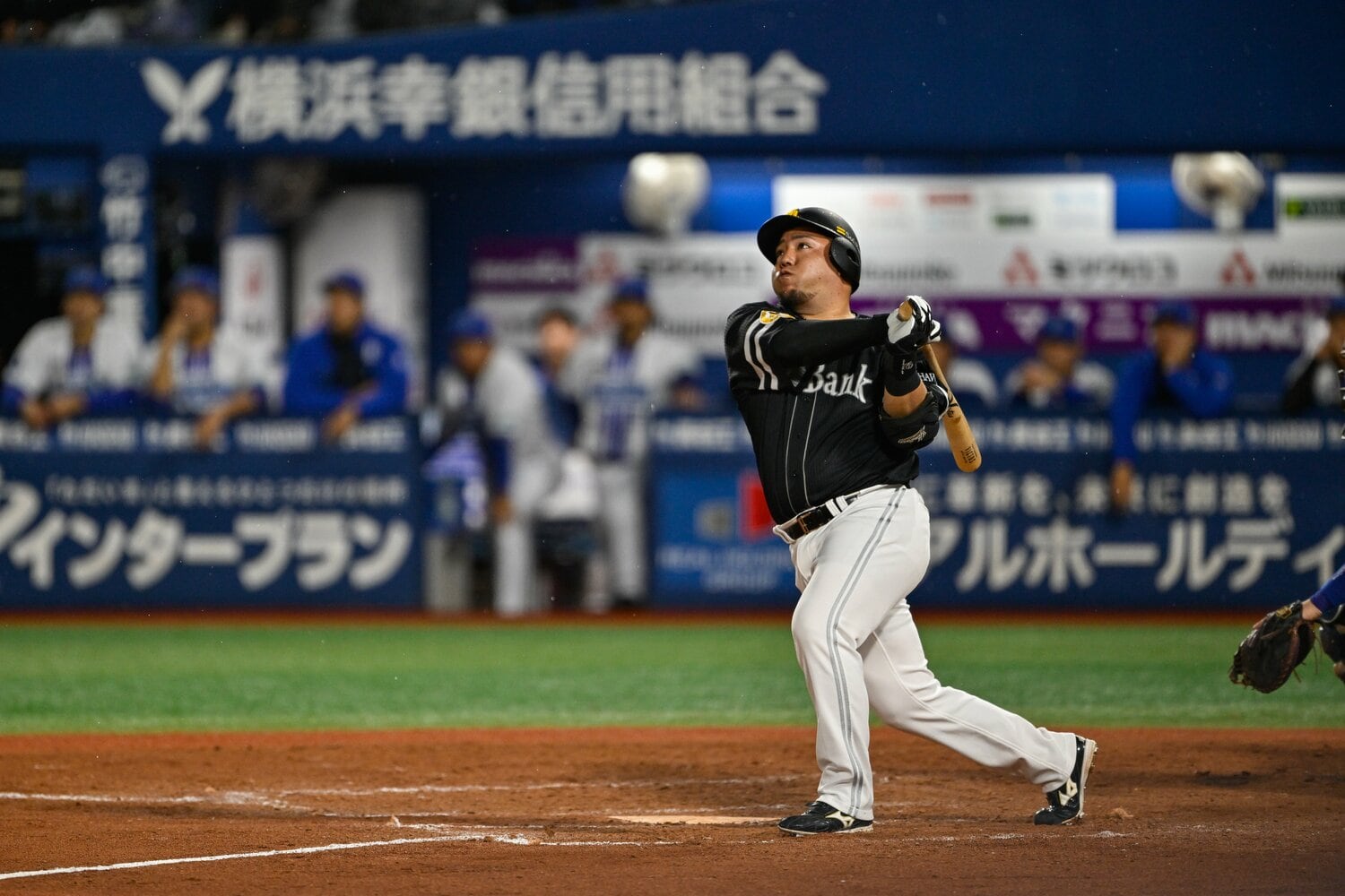 日本シリーズ第2戦、9回に豪快な同点ホームランを放った山川穂高 ©️Nanae Suzuki
