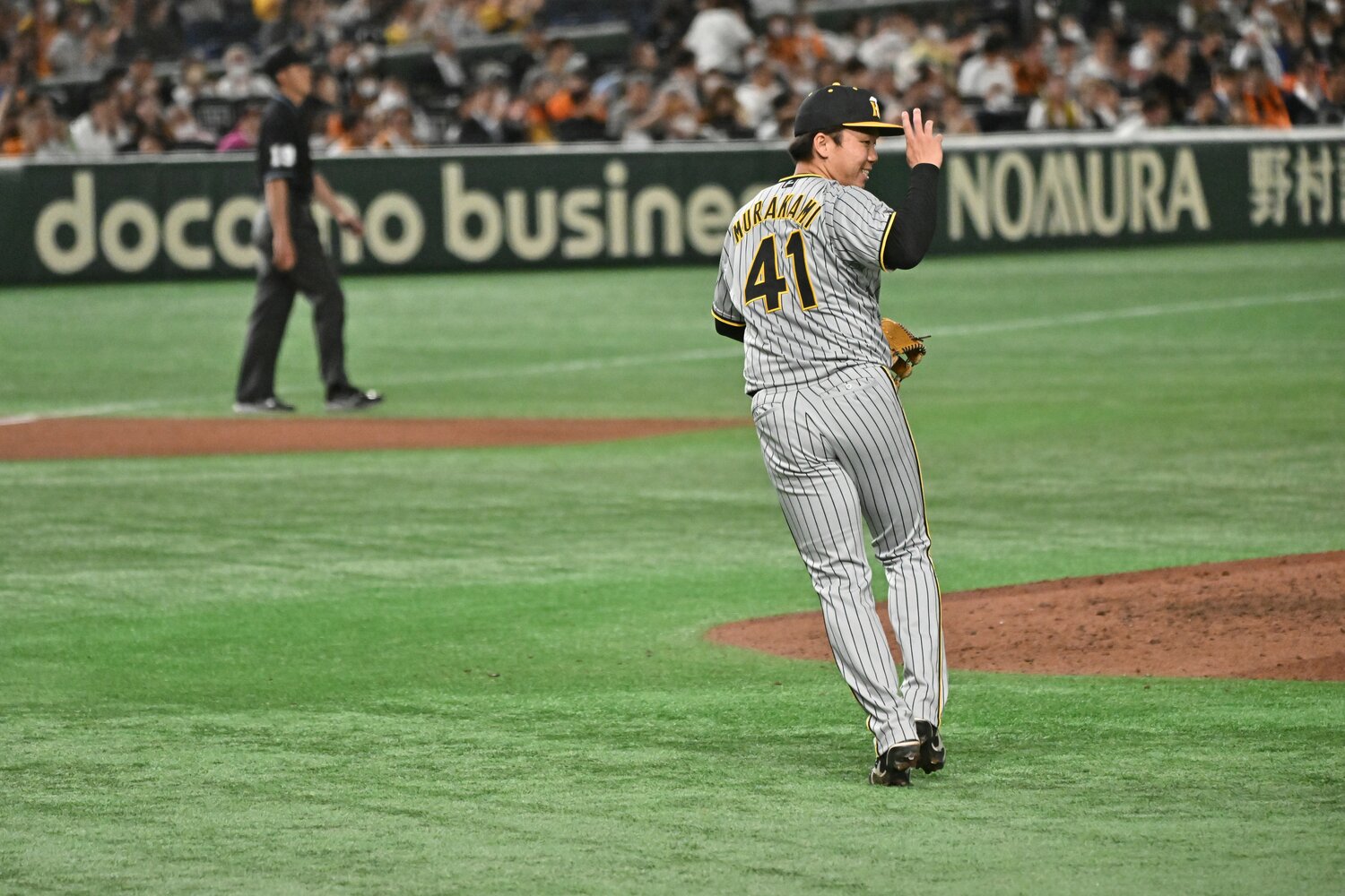 阪神で抜群の安定感を見せる村上　©Hideki Sugiyama