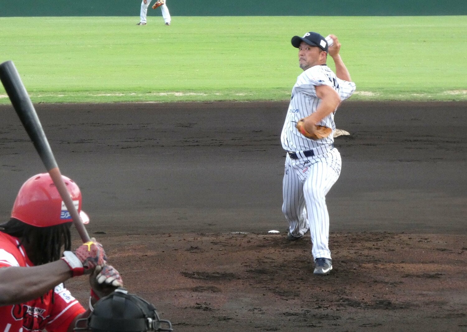 8月7日、現役復帰戦の寺原　 ©Kotaro Tajiri