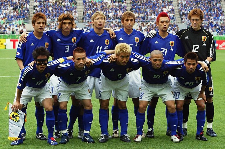 2002日韓W杯チュニジア戦スタメン ／ photograph by Getty Images