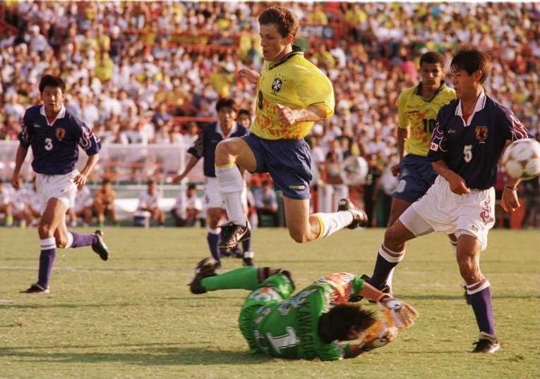 アトランタ五輪ブラジル戦の川口©Getty Images