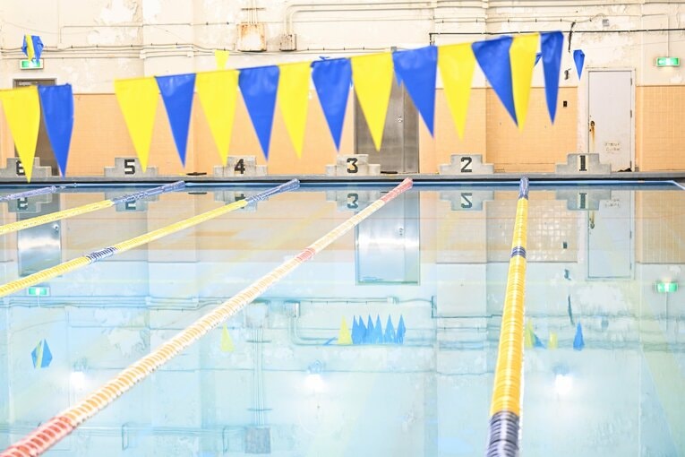 東大水泳部の練習風景　©Keiji Ishikawa