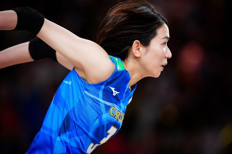 古賀紗理那（VNLセルビア戦）©︎Volleyball World