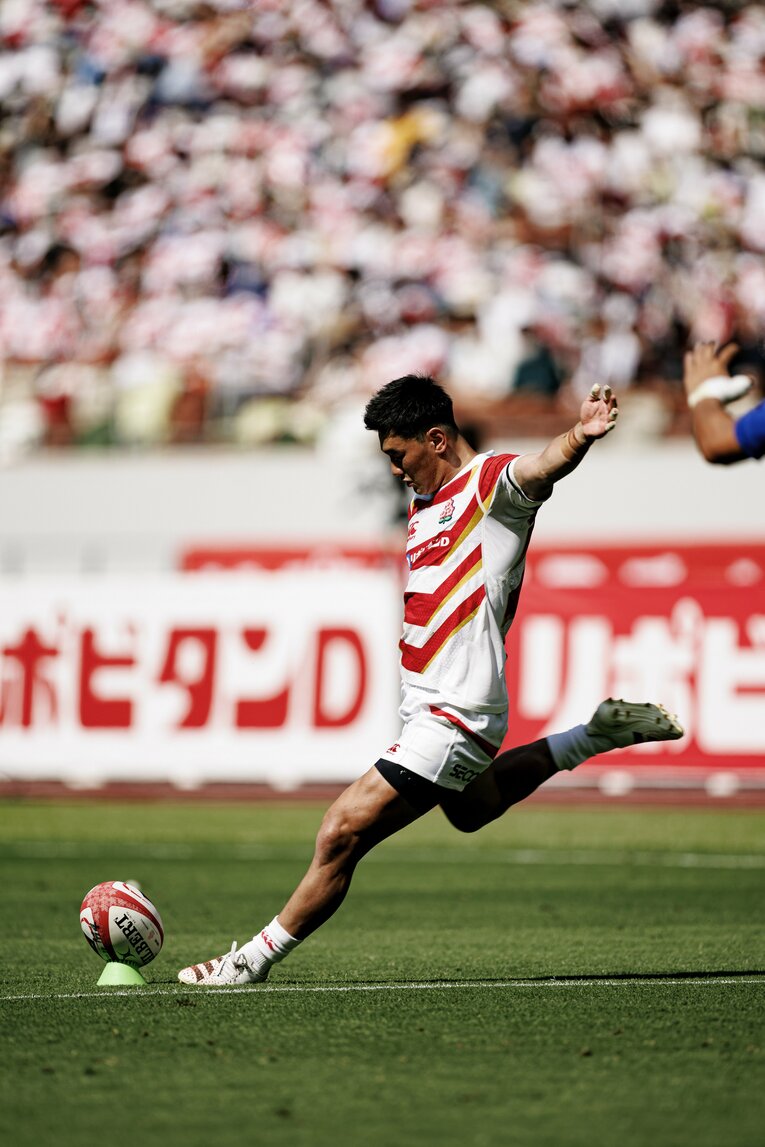 フランス戦2試合にスタンドオフとして先発した21歳の李承信©︎Kiichi Matsumoto