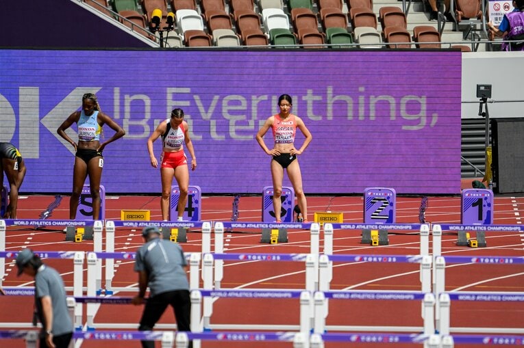 【東京世界陸上】100mハードル予選を走る田中佑美（富士通）　©Nanae Suzuki