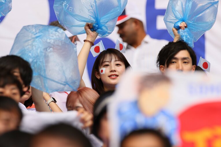 カタールW杯の女性サポーター　©Kaoru Watanabe/JMPA