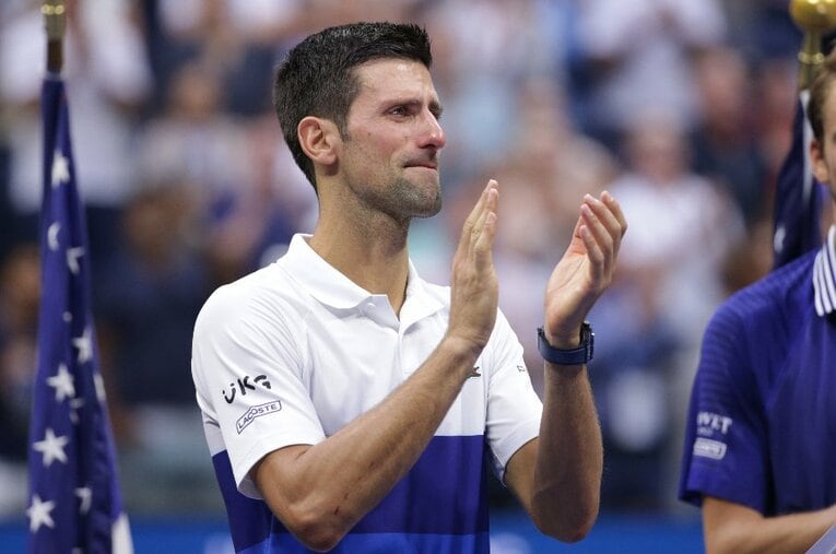 全米OP決勝でメドベージェフに敗れ、ジョコビッチは史上3人目となる年間グランドスラムを逃した ／ photograph by Hiromasa Mano