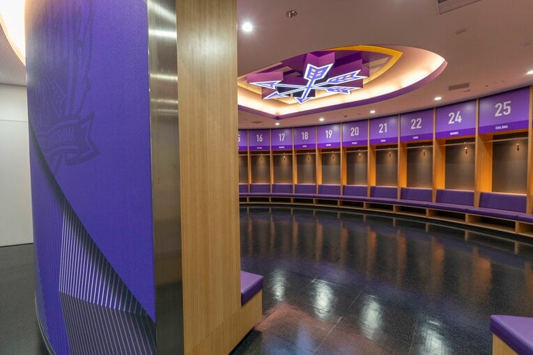 サンフレッチェ側のロッカールーム　©S.FC