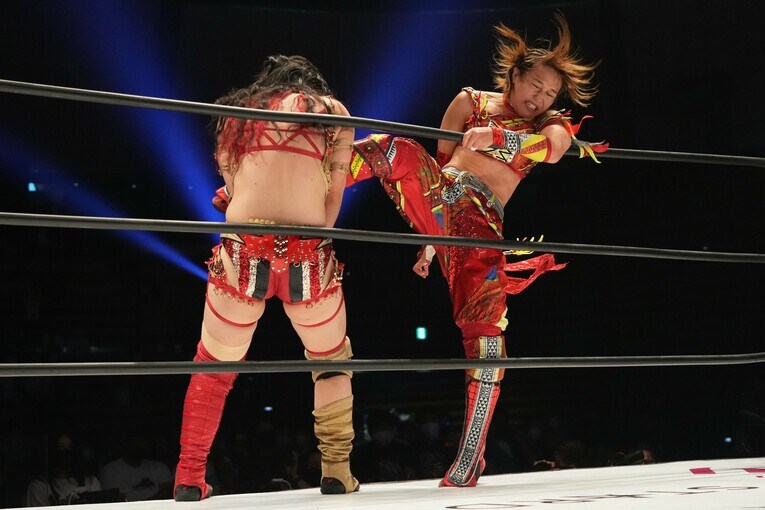 7月31日の『5★STAR GP』。林下詩美vs朱里