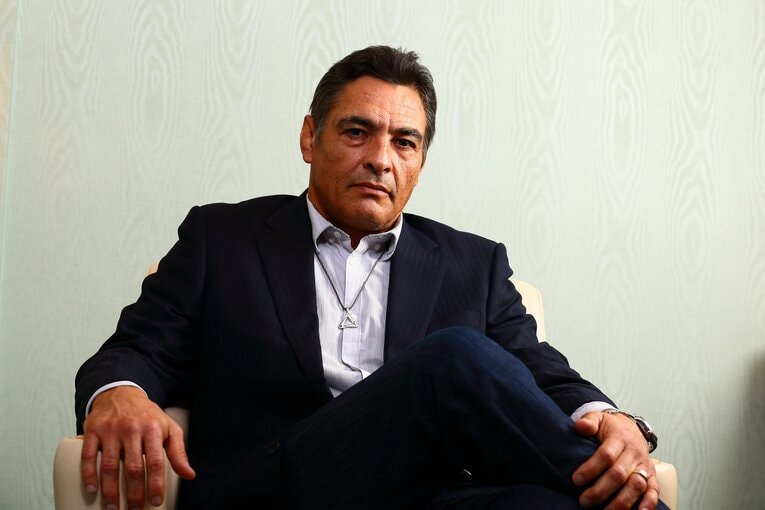 インタビューに応じるヒクソン（2014年）　©Susumu Nagao