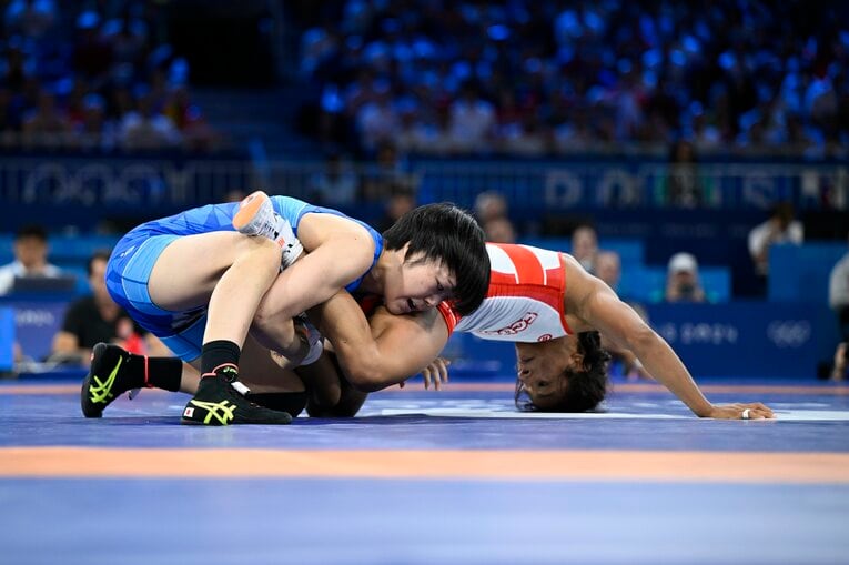 レスリング女子53kg決勝、藤波朱理vs.ルシアジャミレス・ジェペスグスマン　©Asami Enomoto/JMPA
