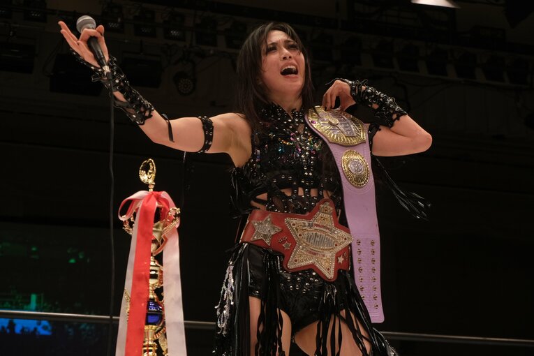 二冠王となった上谷は、東京ドーム進出の野望を語った