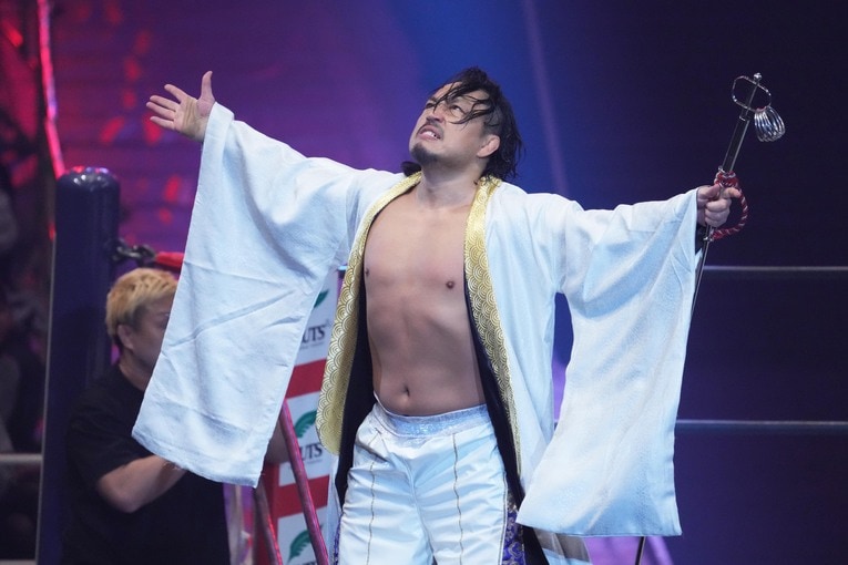 覚悟を決めて入場した後藤洋央紀　©Essei Hara