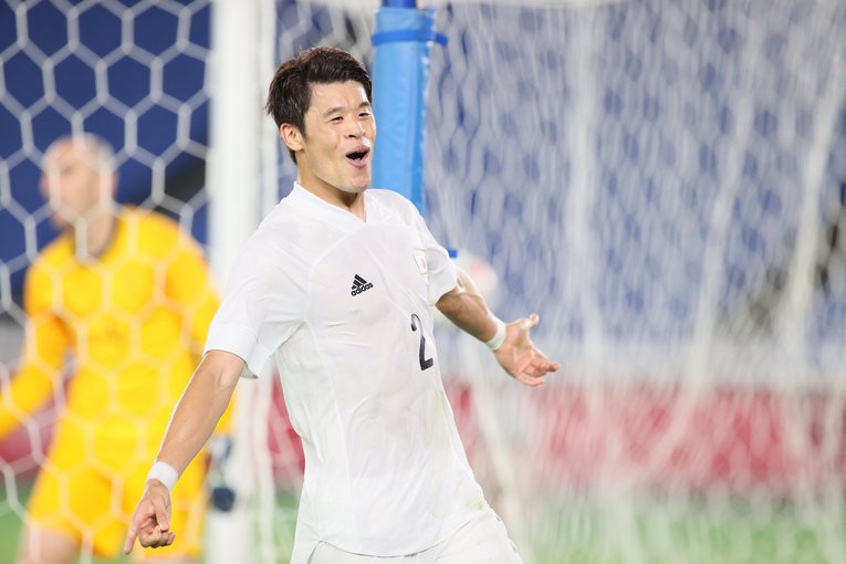 東京五輪フランス戦でゴールを決めた酒井宏樹　©Kaoru Watanabe/JMPA