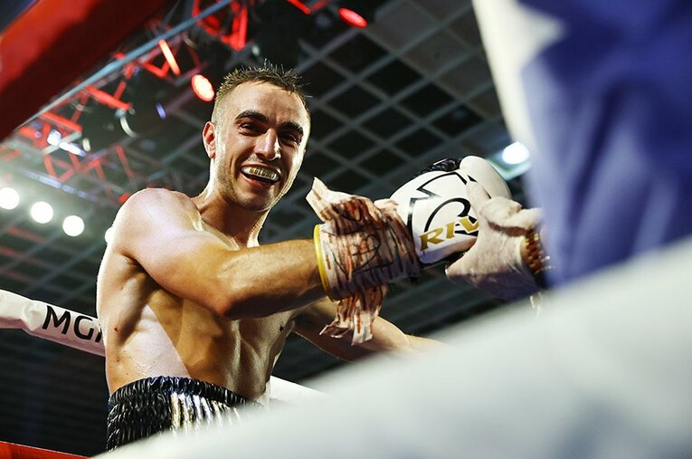 井上のラスベガスデビュー戦の相手に選ばれたジェイソン・マロニー。モンスター狩りへ準備は着々のようだ。 ／ photograph by Getty Images