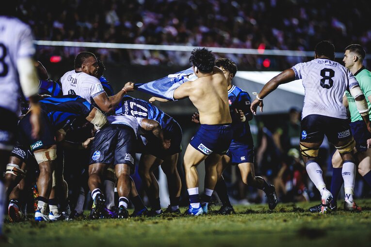 難敵フィジーを相手に劇的な逆転勝利を収めたフィジー戦　©Kiichi Matsumoto