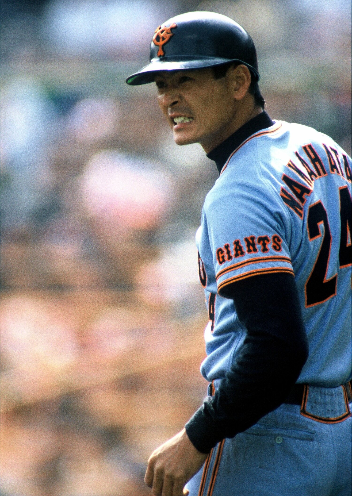 現役時代の中畑 ©Makoto Kemmisaki