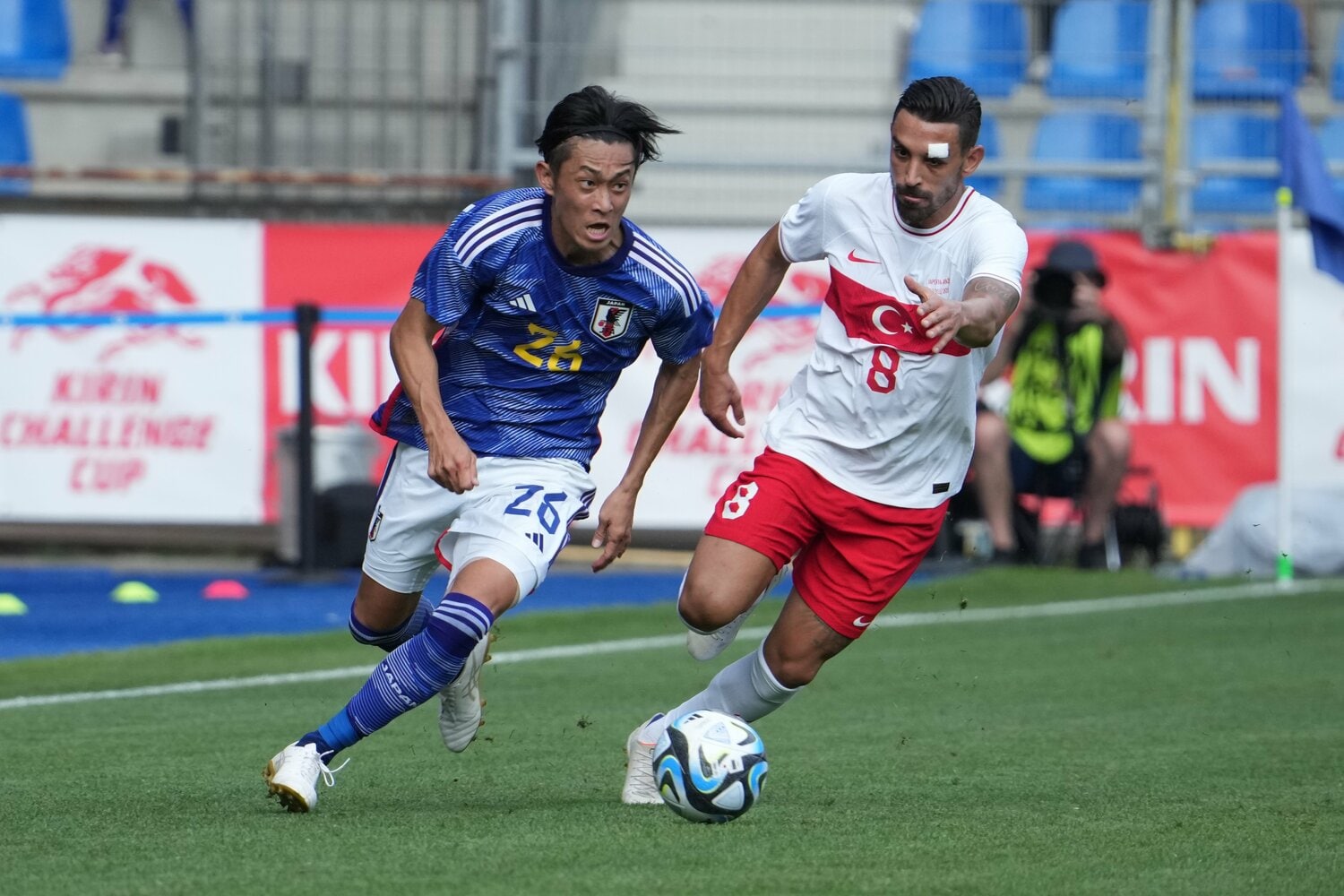 セレッソ大阪の毎熊晟矢は代表初招集・初出場で好プレーを披露した ©Getty Images