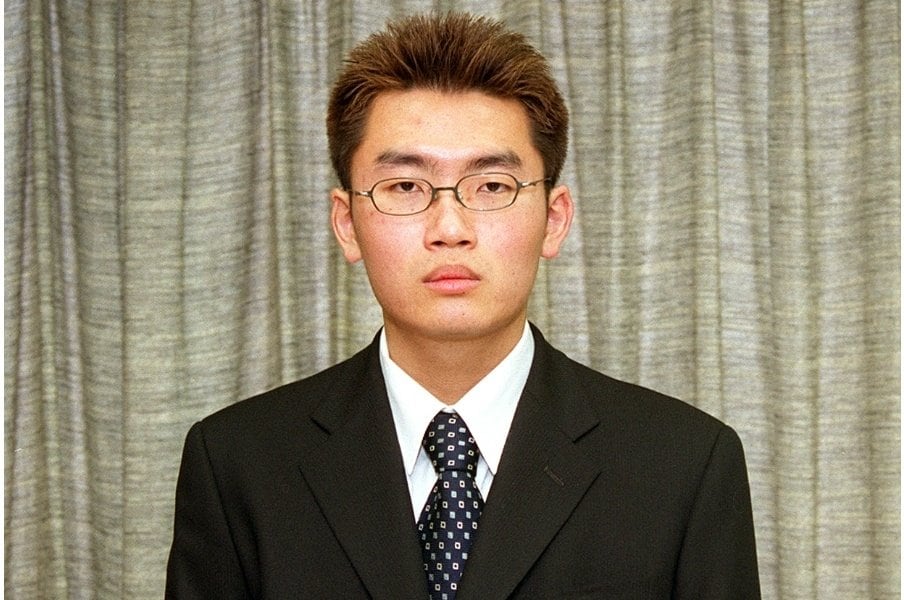 若き日の松尾八段（2002年撮影）　(C)Kyodo News