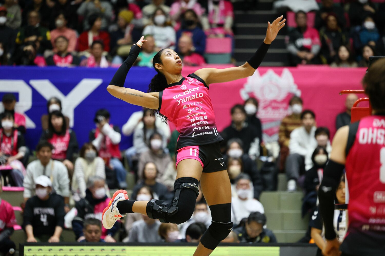 1月23日現在でリーグ5位につけるヴィクトリーナ姫路。悲願のSVリーグ制覇に向けて、宮部の活躍は必要不可欠だ　©︎SV.LEAGUE