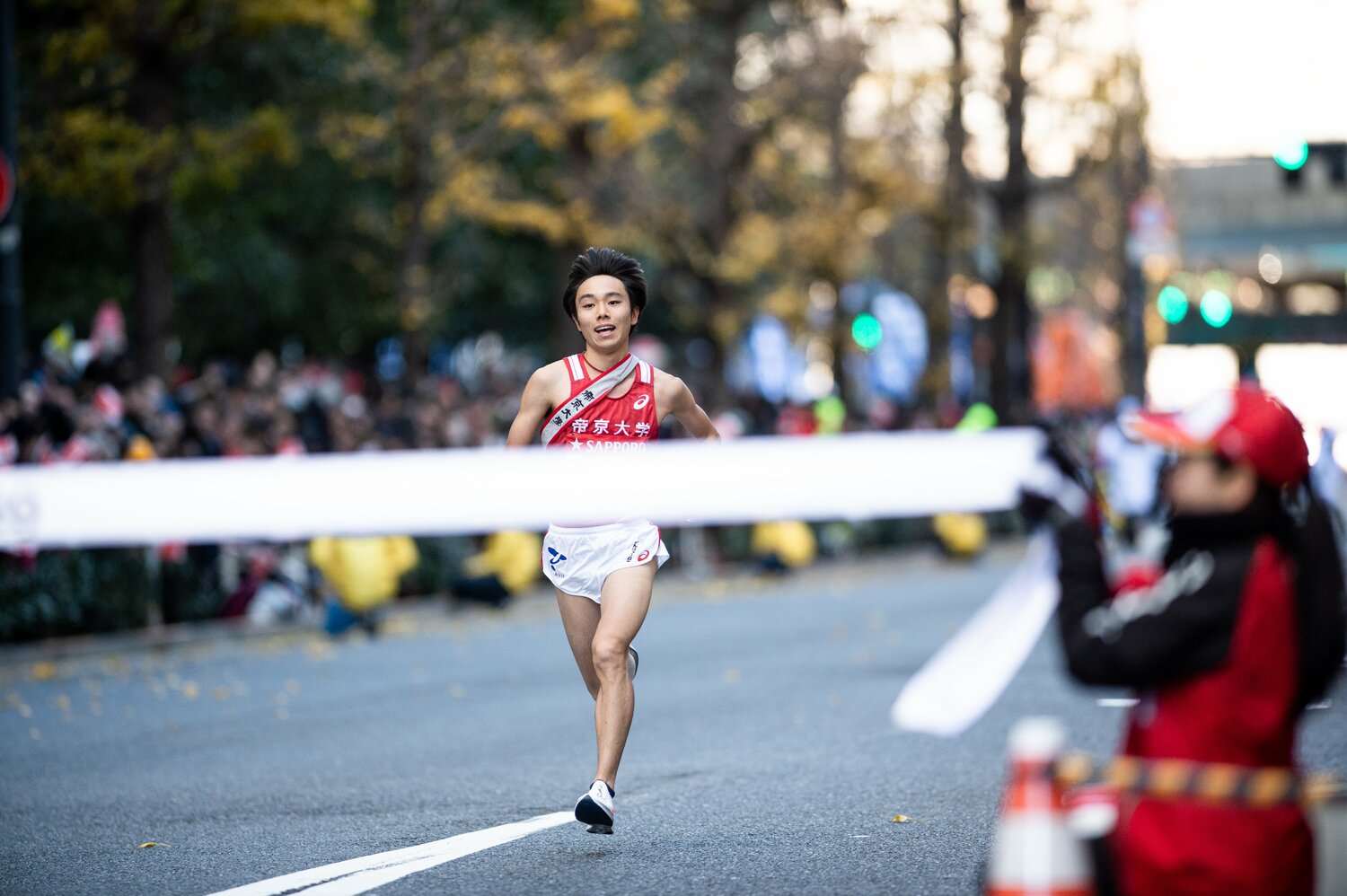 2019年大学2年時、箱根駅伝10区を走った星岳　©Yuki Suenaga