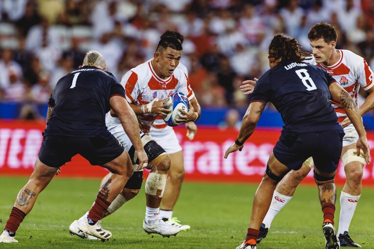 スクラムには並々なら気合で臨んだという具　©︎Kiichi Matsumoto