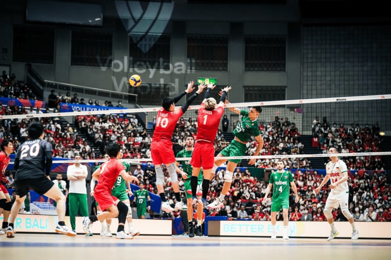 ネーションズリーグ ブルガリア戦　©︎FIVB