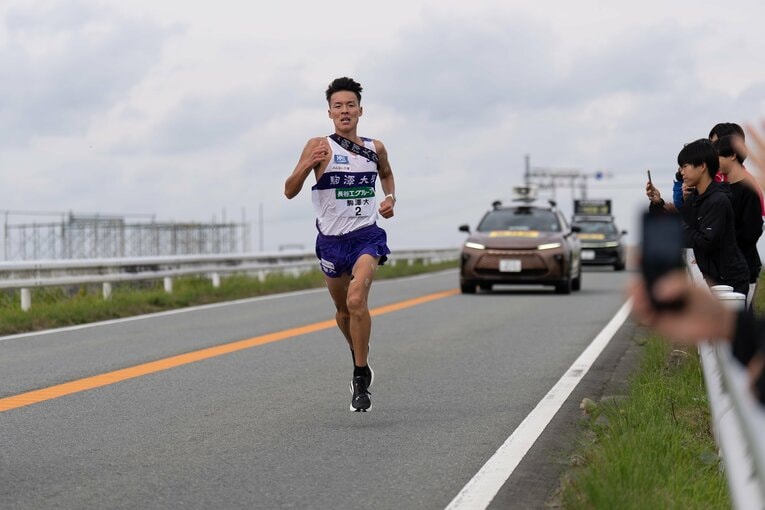 7区を走ったエース佐藤。箱根までにどこまで状態を上げてくるか　©Shiro Miyake
