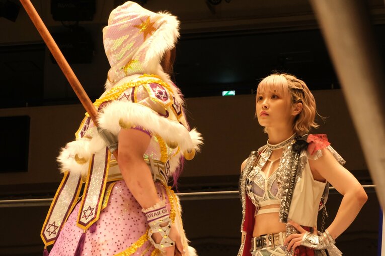 6月28日の後楽園ホール大会では、なつぽいがスターダムで初めて中野たむに勝利　©Norihiro Hashimoto