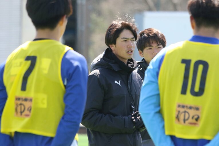 筑波大蹴球部のヘッドコーチに就任した戸田伊吹（4年）©︎Takahito Ando