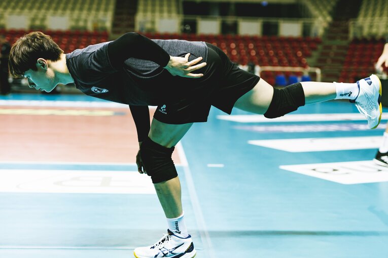 トレーニング中の高橋藍（2022年パドヴァ時代）©︎Kiichi Matsumoto