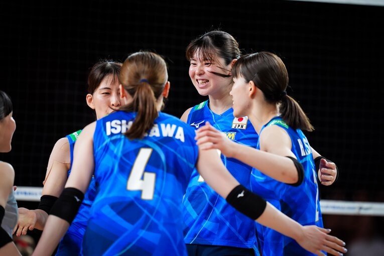 山田二千華（VNLセルビア戦）©︎Volleyball World