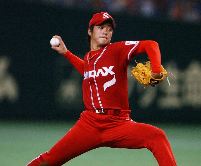 大学中退後は、社会人野球のシダックスで野村克也監督の薫陶を受ける。頭角を現した一方で、当時の自由獲得枠制度には翻弄されることに　©JIJI PRESS