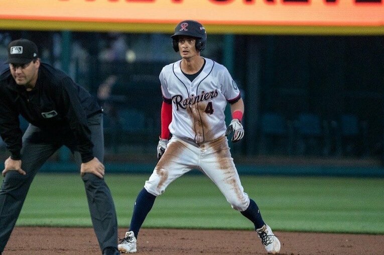 海外挑戦4年目にして、ついにシアトル・マリナーズと契約。傘下の3Aタコマ・レイニアーズでプレーした乙坂　©Tomo Otosaka