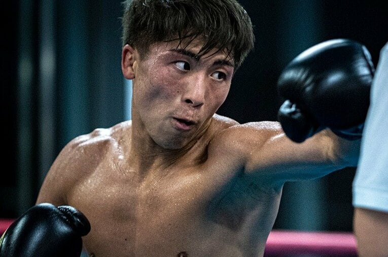 2019年ドネア戦前の公開練習 ／ photograph by Takuya Sugiyama