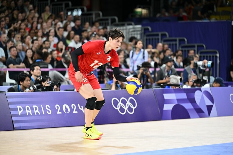 高橋藍（パリ五輪 ドイツ戦）©︎Kaoru Watanabe/JMPA