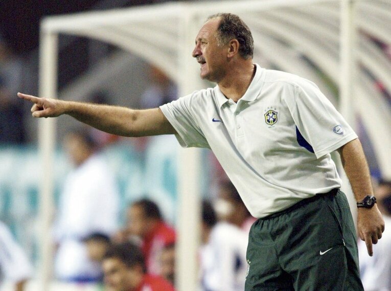 '01年6月から指揮を執ったスコラーリ監督は規律を重視し、全勝でW杯5度目の優勝　©Getty Images