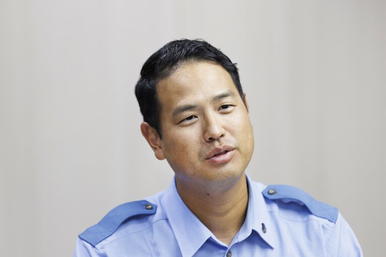 元プロ野球選手の警察官・大田阿斗里（2024年撮影）©Atsushi Hashimoto