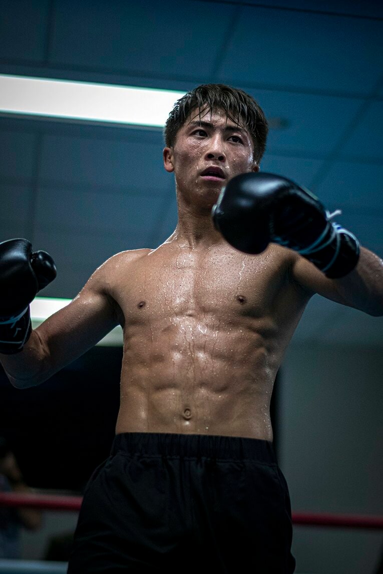 2019年ドネア戦前の公開練習 ／ photograph by Takuya Sugiyama