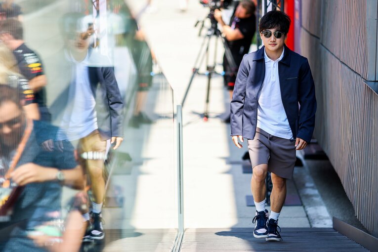 ハンガリーGPの角田裕毅　©Red Bull Content Pool