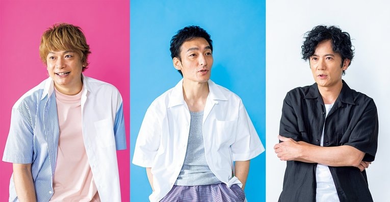 3年にわたってパラアスリートを取材してきた（左から）香取慎吾、草なぎ剛、稲垣吾郎　©︎Takuya Sugiyama