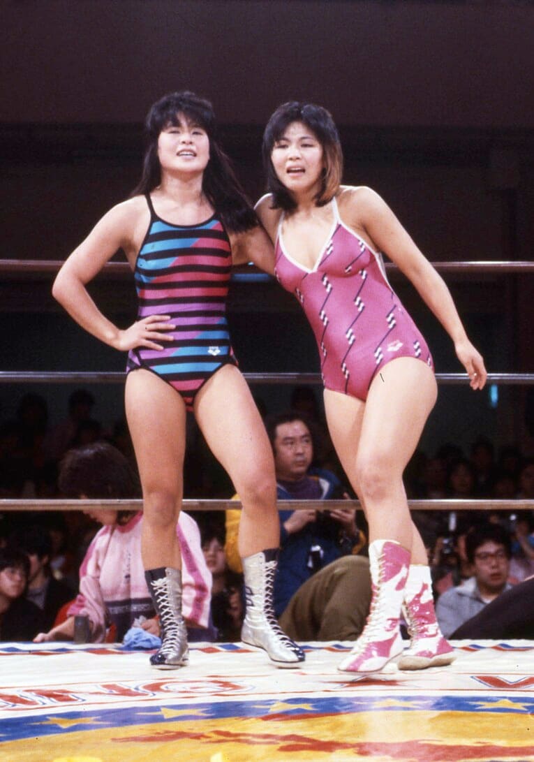 現役時代は立野記代（右）とのJBエンジェルスでも人気を博した　©東京スポーツ新聞社